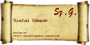 Szalai Gáspár névjegykártya